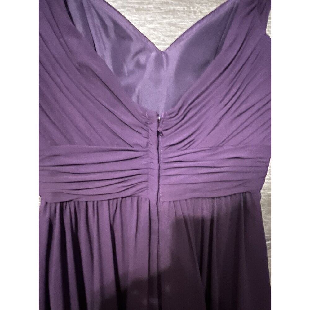 Bridesmaids Dress Size 4 Burgundy Long Formal Emperor Mori Lee Gardner Small - Picture 10 of 12